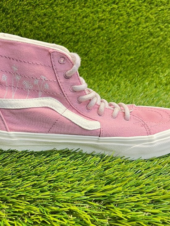 Vans Sk8-Hi Tapered Womens Size 7.5 Pink White Walking Skate Shoes Sneakers - Picture 4 of 10